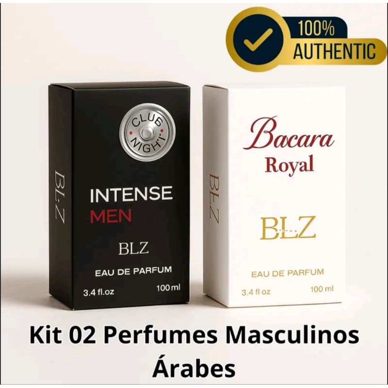 Kit 02 Perfumes Masculinos Intense Men e Bacara Royal 100ml - Ref Importado