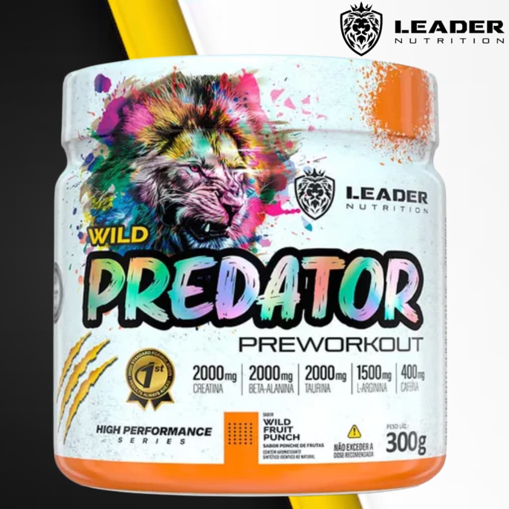 PRÉ TREINO 300G WILD PREDATOR DAY PRE WORKOUT - LEADER NUTRITION