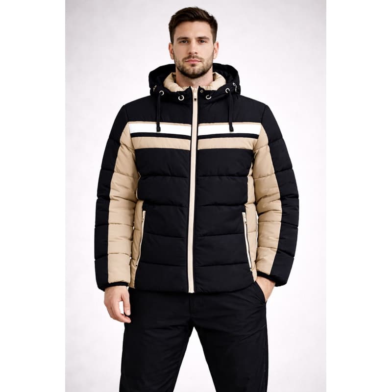 Jaqueta Masculina Bobojaco Nylon Peluciada por dentro Capuz removível