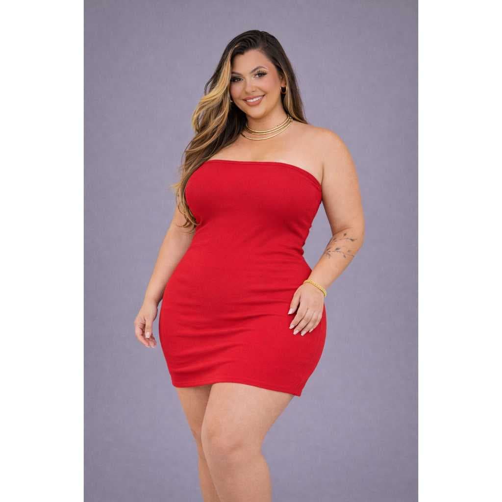 SELAH - VESTIDO TOMARA QUE CAIA OLIVIA PLUS SIZE