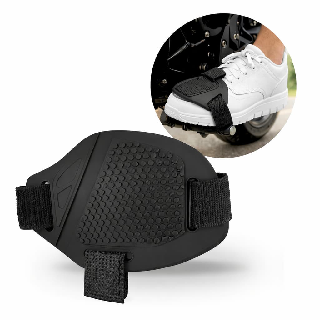 Protetor de Tênis para Moto Antimarcha Universal Protetor de Sapato para Câmbio de Moto Antiderrapante com Velcro