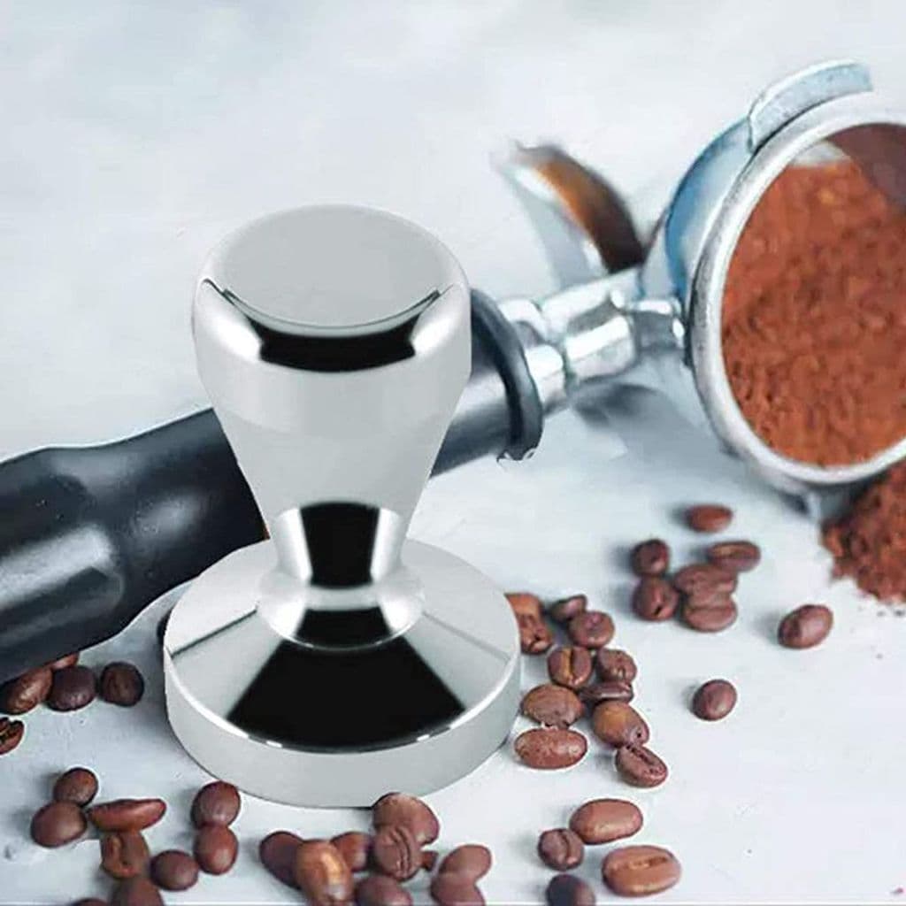 Tamper Compactador 58mm p/ Café Expresso Linha Profissional Todo em Inox