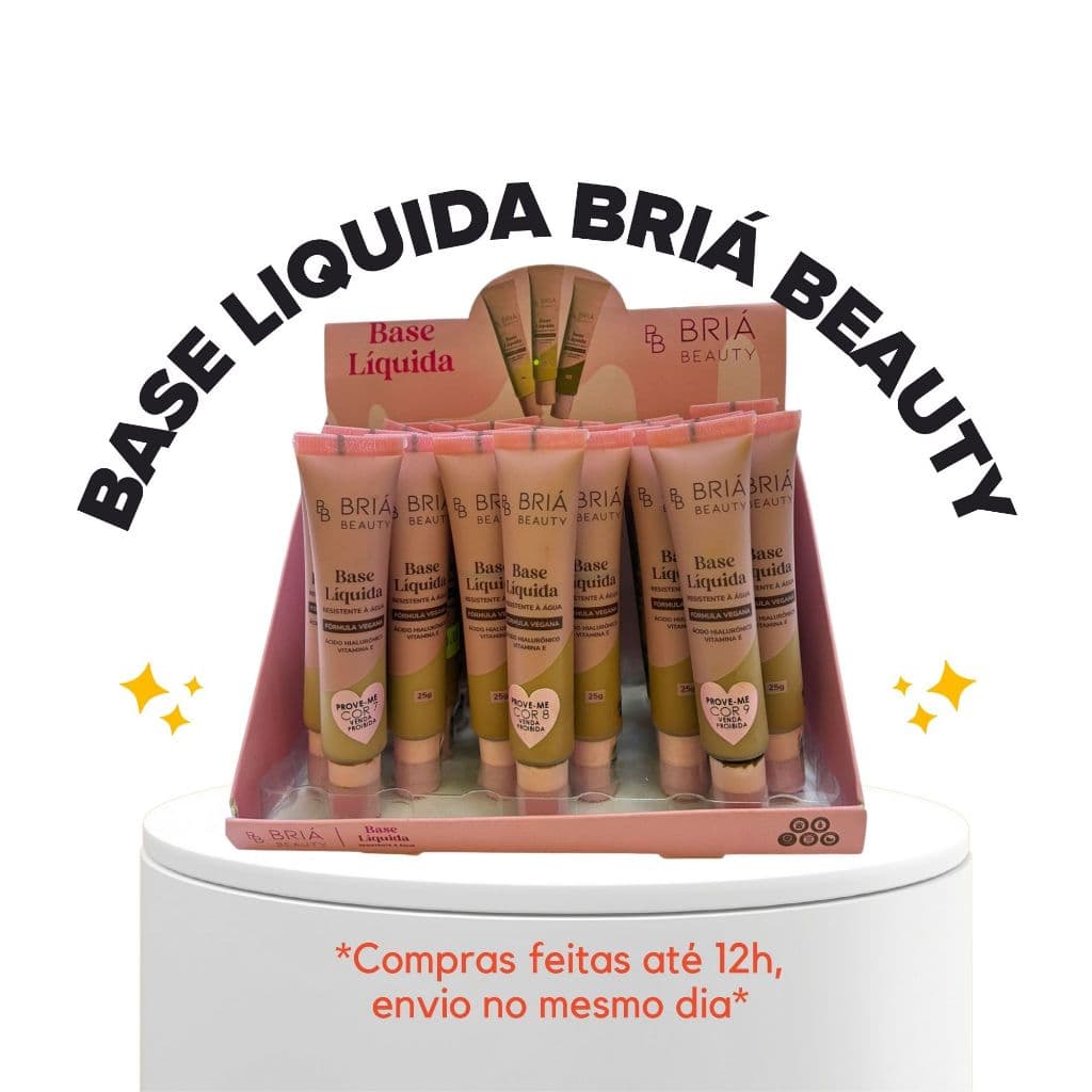 BASE LIQUIDA BRIA BEAUTY COBERTURA ALTA RESISTENTE A AGUA MAQUIAGEM PELE ALTA COBERTURA TONS ESCUROS