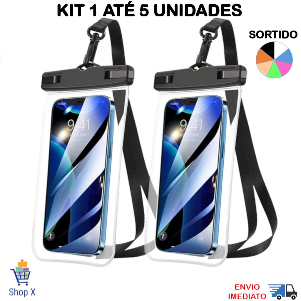 Capa a Prova d'Agua para Celular Universal Impermeável Capinhas Capa De Celular Mergulhos Chuva Sort