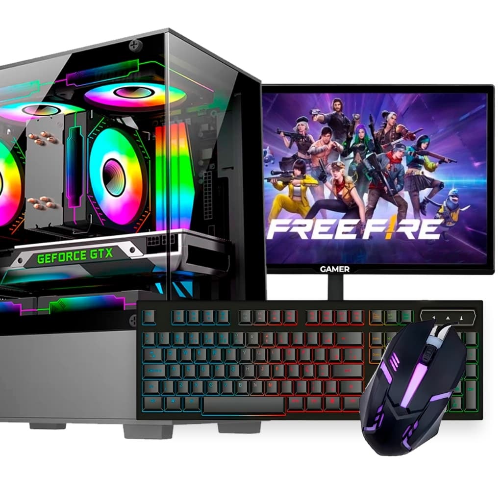 Computador Gamer Intel Core I5 8gb Ram SSD 120GB Gamer GT 210 + Monitor 15"