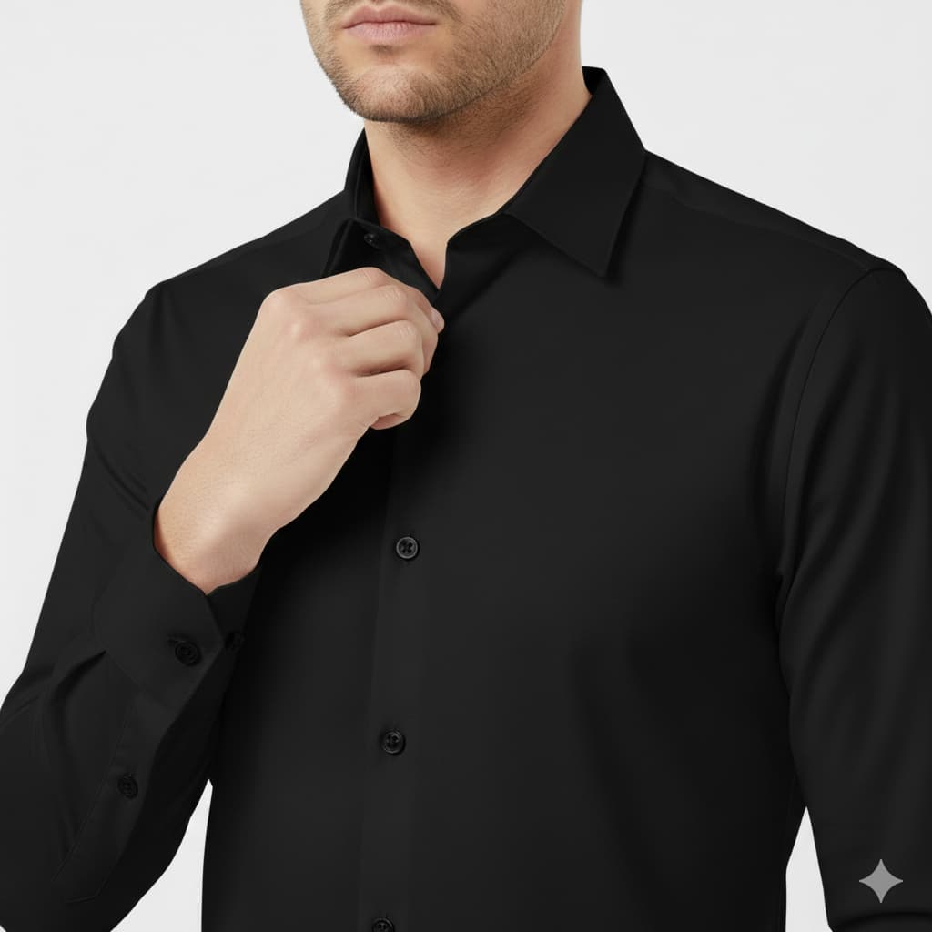 Camisa social Slim Fit Masculina Manga Curta Gola Americana Camisa Social Executivo Slim