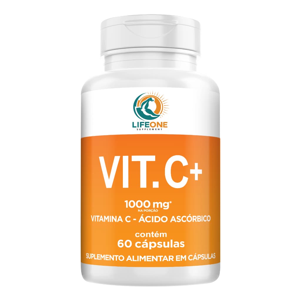 Vitamina C, 1000mg, Suplemento Alimentar, 60 Cápsulas, Life One