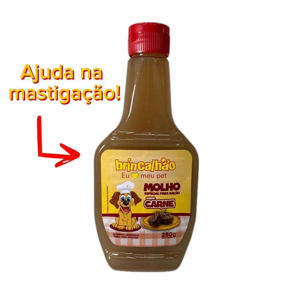 Molho para ração de cachorro brincalhão sabor carne