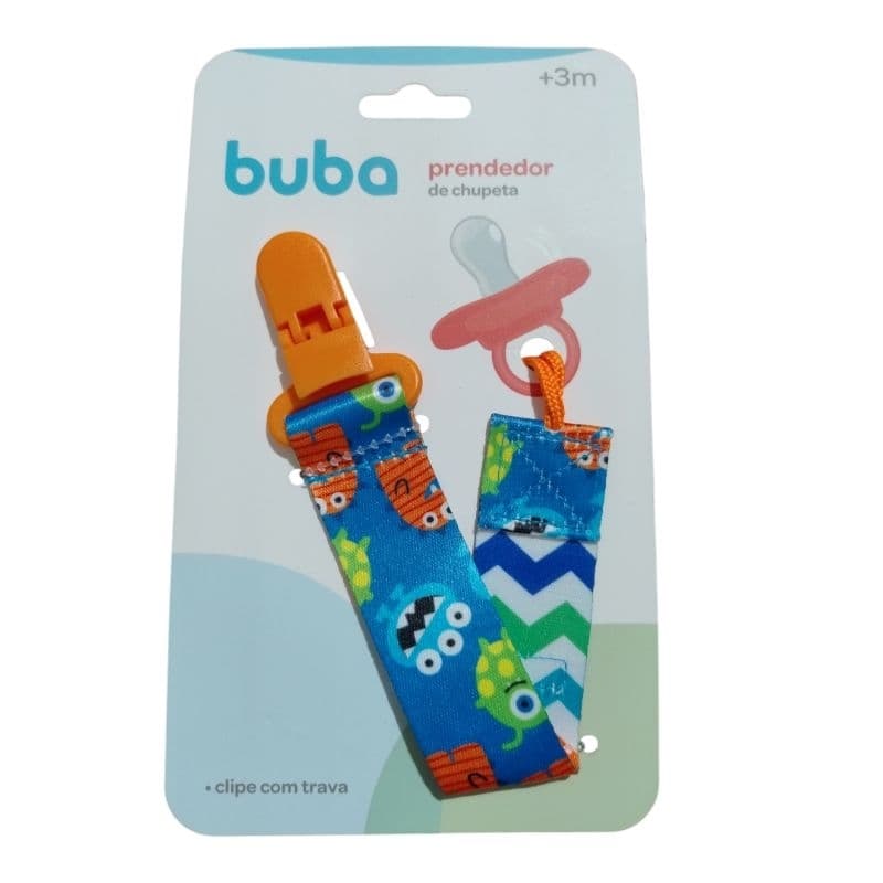 Promoção kit prendedor de chupeta  com duas chupeta bico redondo