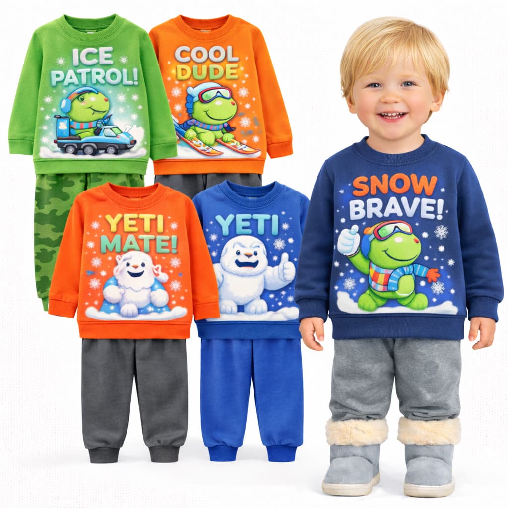Kit 4 Peças Conjunto Moletom Infantil Menino Masculino Inverno - Conjunto Infantil Outono