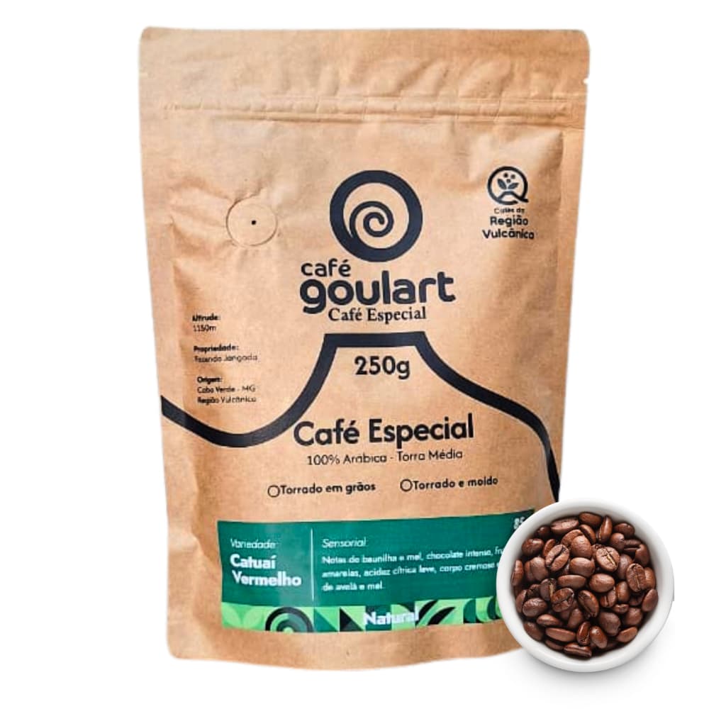 Café Especial em Grãos Catuaí Vermelho Torra Média Goulart 250g - Região Vulcânica