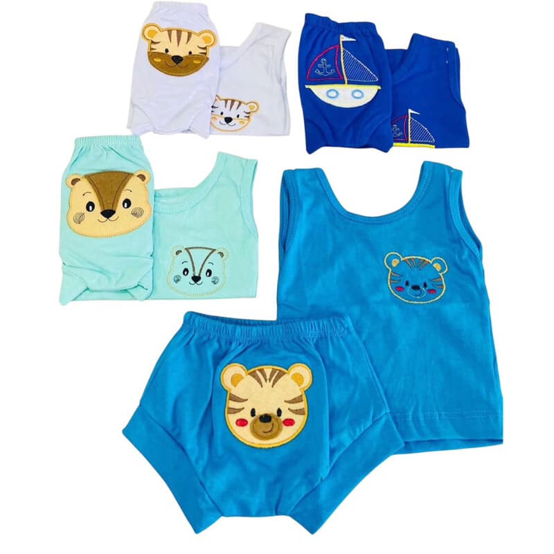 Conjunto Tapa Fralda Com Camiseta Para Bebê Menino Menina PMG Recém Nascido