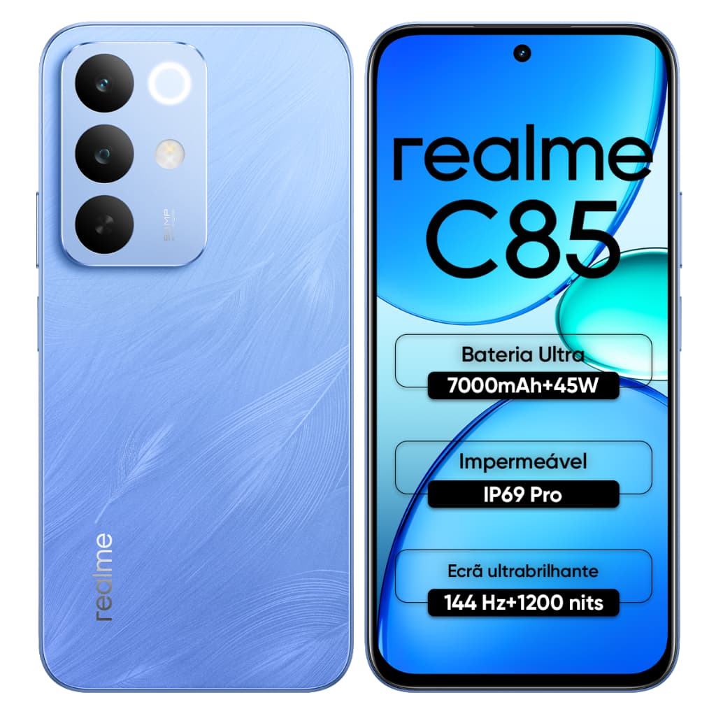 SMARTPHONE CELULAR REALME C85 4G NFC (COM CAPINHA E PELÍCULA DE CORTESIA)