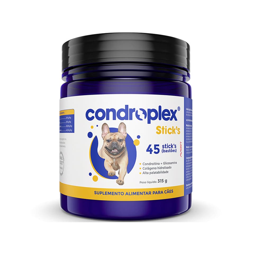 Condroplex Sticks Suplemento Alimentar Avert - 45 Bastões