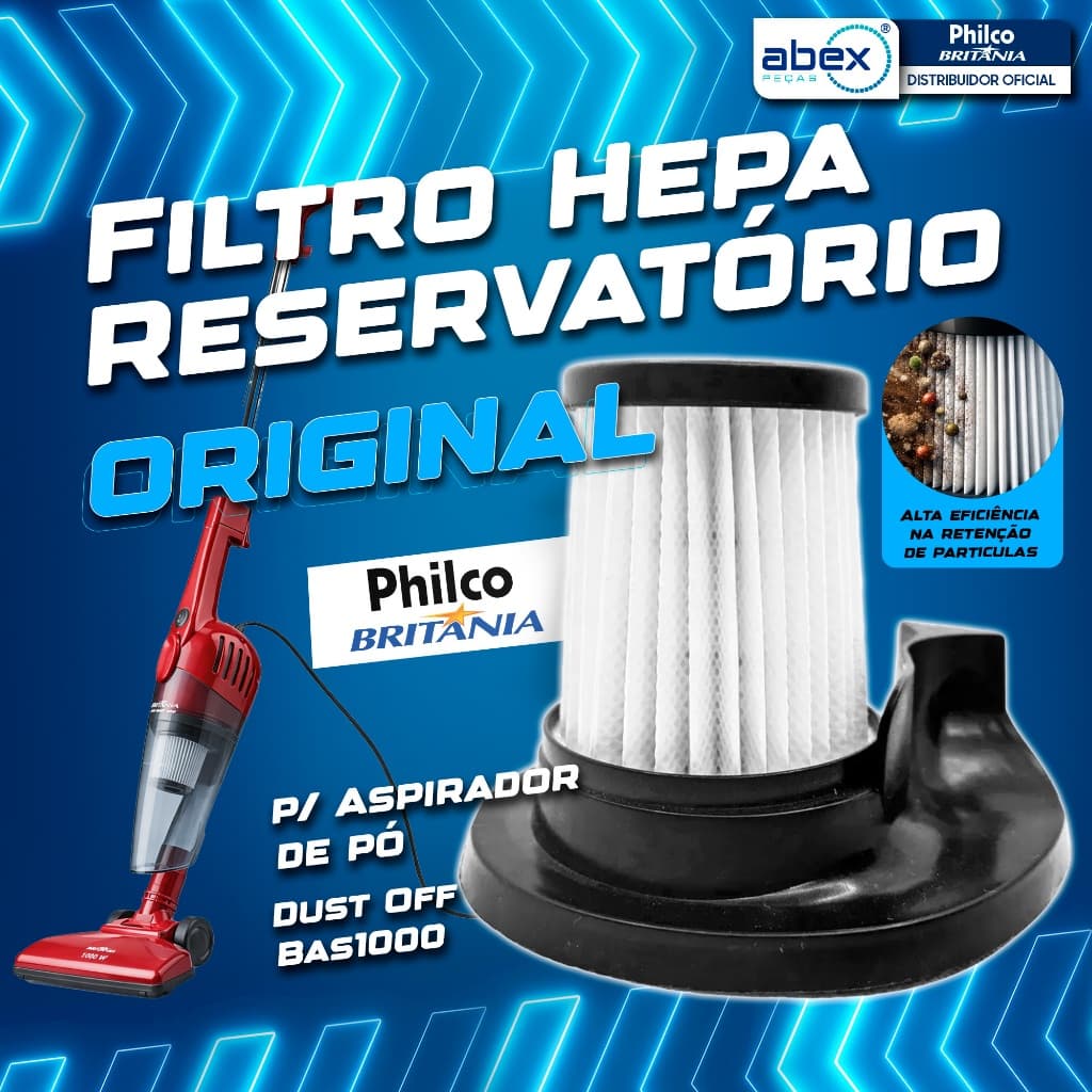 Filtro Hepa Aspirador Po Britania BAS1000P BAS1000V BAS1380V PH1100AZ Novo Lavável Com NF Original