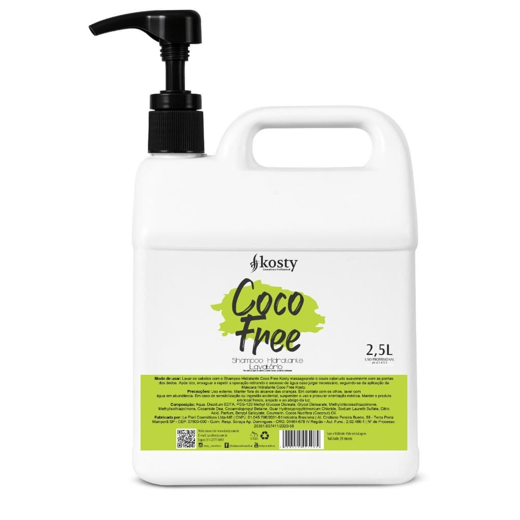 SHAMPOO HIDRATANTE COCO FREE 2,5L KOSTY