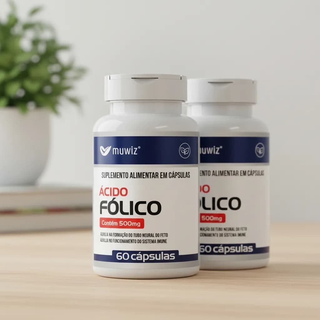 VITAMINA B9 ÁCIDO FÓLICO 60 Cápsulas VITAMINA MUWIZ KIT 2
