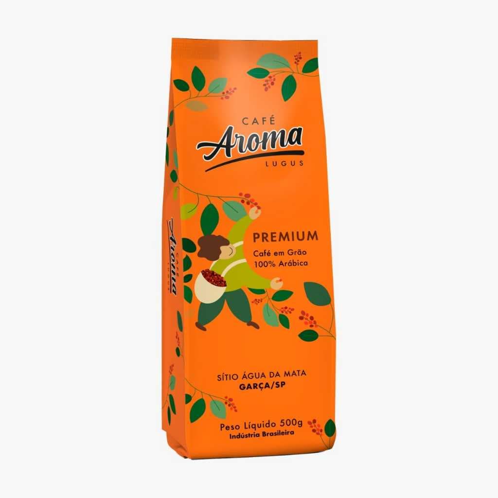 Café Aroma Em Grãos Premium 100% Arábica 500gr