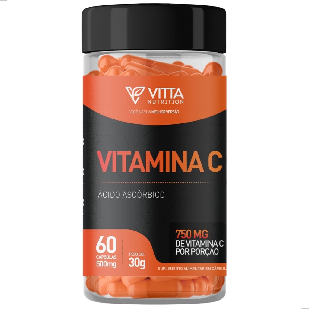 Vitamina C 500mg 60 Cápsulas Vitamina C Pura E Concentrada Vita C