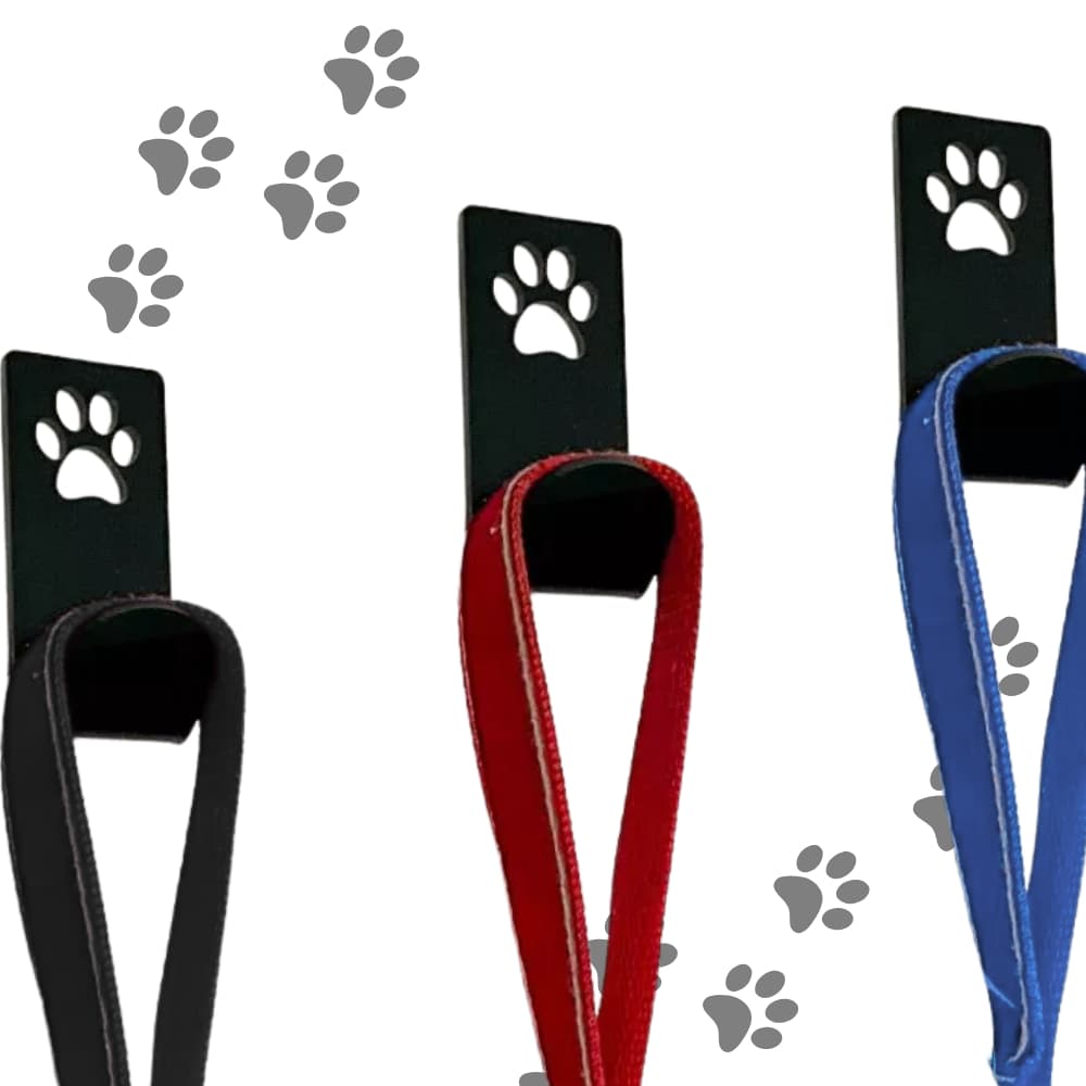 Suporte Coleira Cachorro Gato 3un Guia Pet Organização Porta Coleira