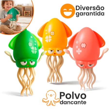 Polvo Dançante Automático, Brinquedo Educativo que Desvia de Obstáculos para Crianças