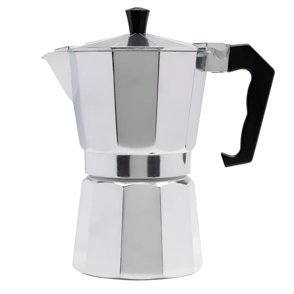 Cafeteira Italiana Alumínio 6 Xícaras 300ml Expresso Moka Prateado
