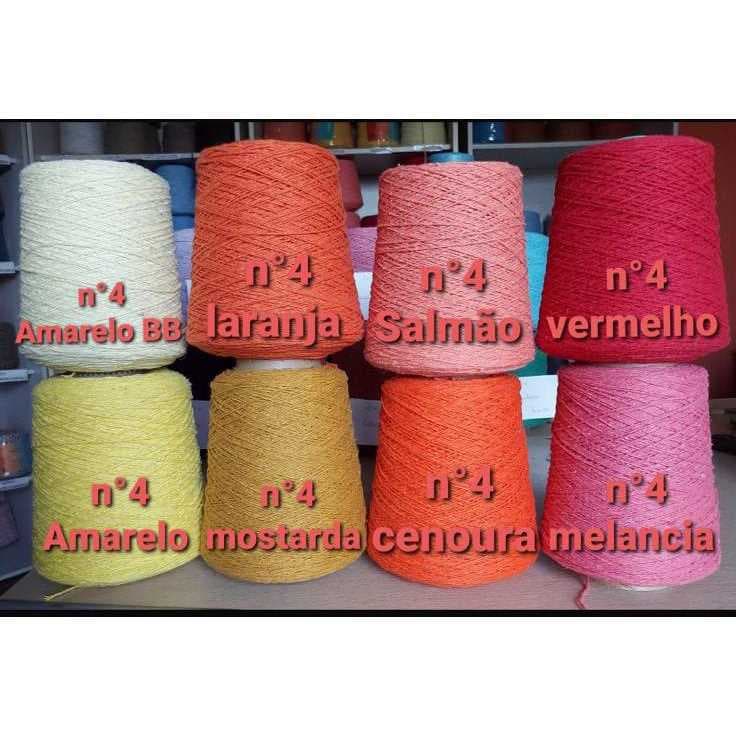 Barbante Malitex N°4 - 600g Cores Para Croche e Artesanato