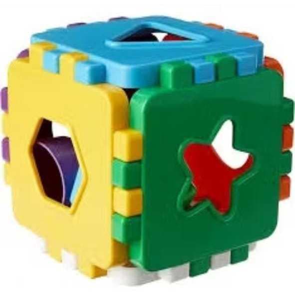 Brinquedo educativo, cubo didatico, de encaixar, Mais Baby Educativo Kendy
