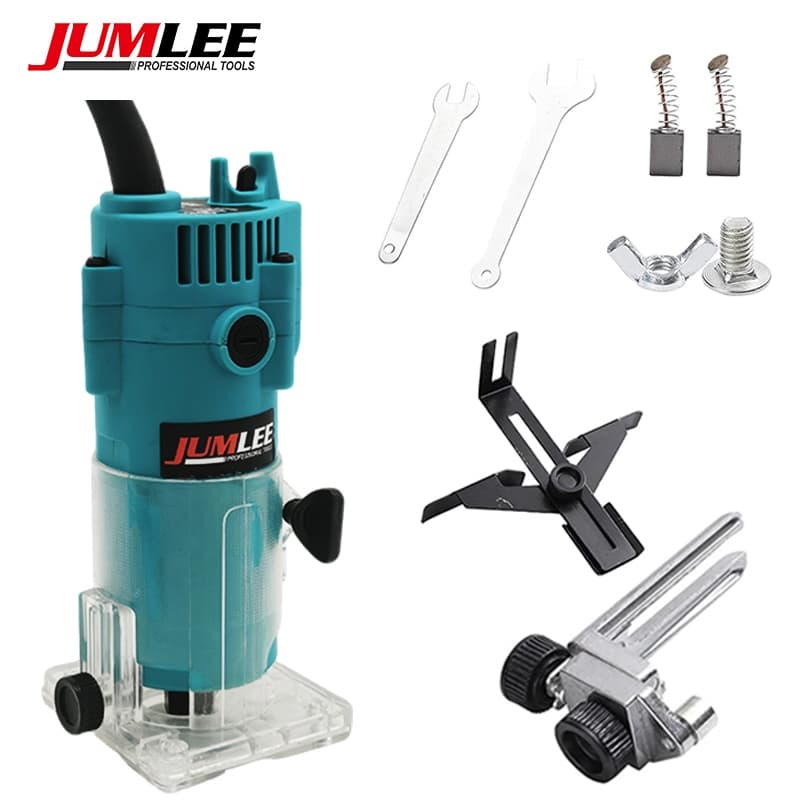 Fresadora de Bancada Elétrica JUMLEE - 30000RPM, Kit Completo com Acessórios, Ideal para Carpintaria