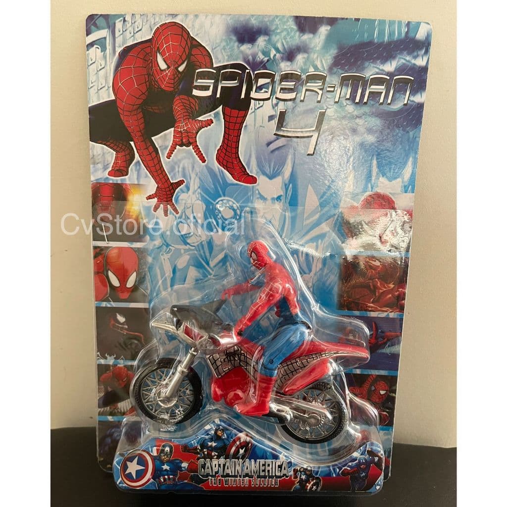 Kit Boneco + Moto Articulado Com Motocicleta Personagem Motociclista Herói Menino Aventureiro
