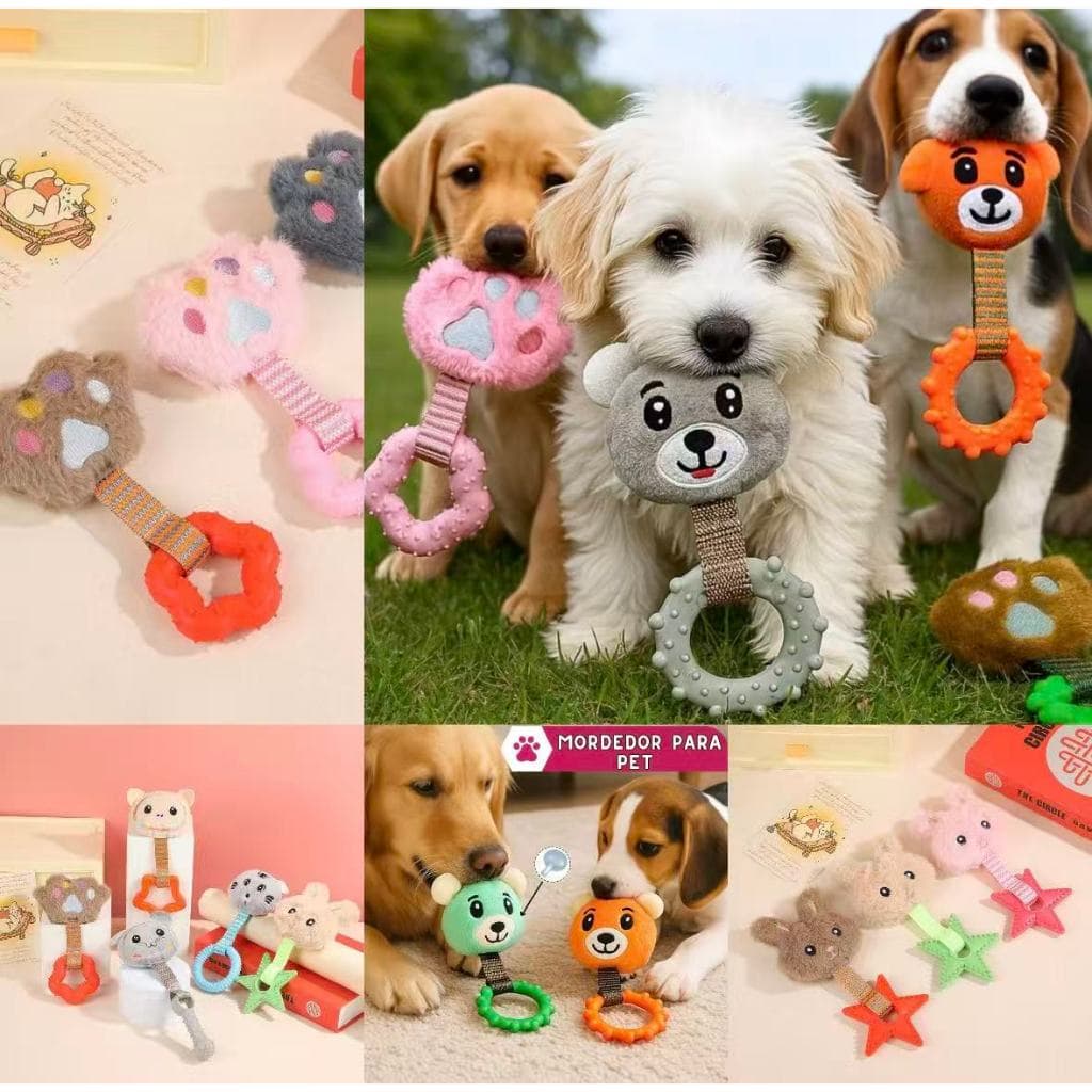 Brinquedo Corda Nó Crochê Brinquedo Mordedor PARA/ Cães Cachorro Pet Cabo De Guerra apito e corda para cachorros