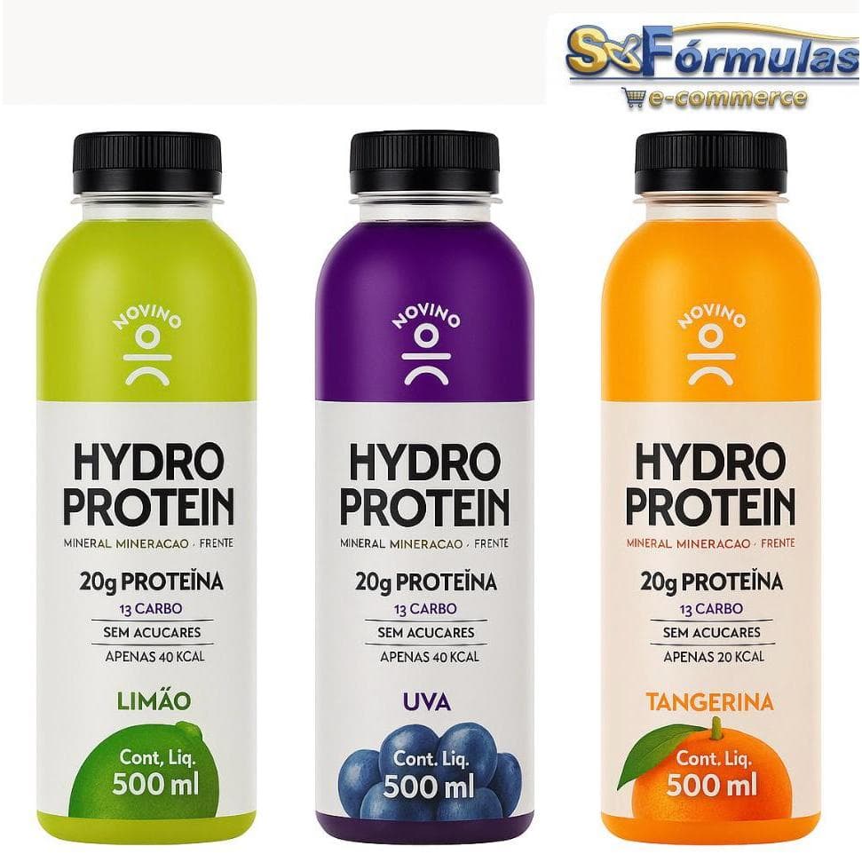 Kit Isotônico Hydro Protein Moving - Limão Uva Tangerina - 3x500ml - 20g Proteina Sem Açucares