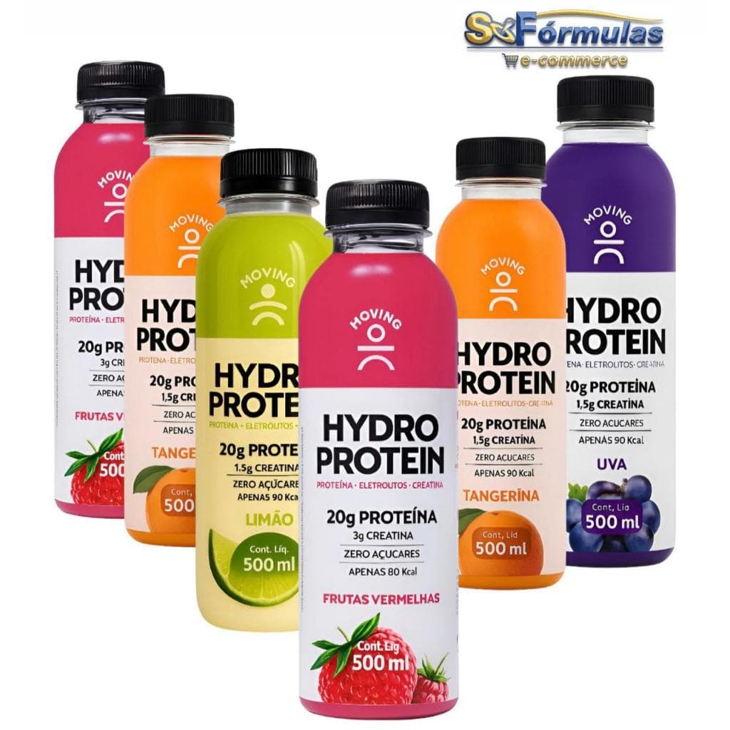 KIt Isotónico Hydro Protein Moving - Sabores Misto - 6x500ml  Veja descrição