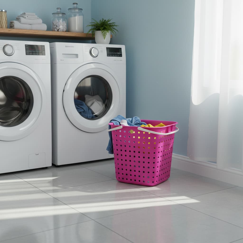 Cesto De Roupas 33 Litros Multiuso Organizador Banheiro Lavanderia Brinquedo Empilhável Com alça Várias Cores
