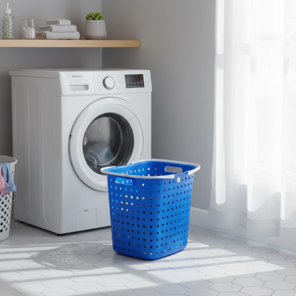 Organizador Cesto De Roupa Multiuso Banheiro Lavanderia Brinquedo Empilhável Com alça 33 Litros Várias Cores