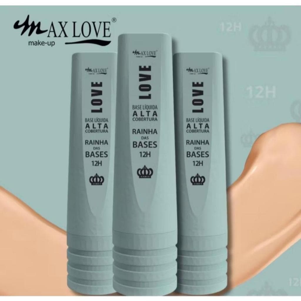 Base Líquida Rainha das Bases 12h - Alta cobertura - Max Love - 600 ao 617