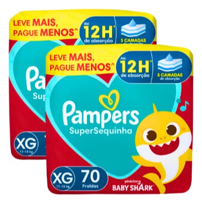 Pampers Supersequinha XG 140 Unidades (2 Pacotes)