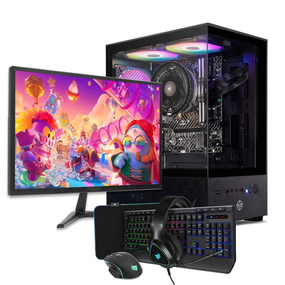 Pc Completo Gamer Monitor Led! + 30 Jogos!