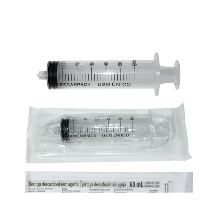 kit com 10 Seringas 60ml