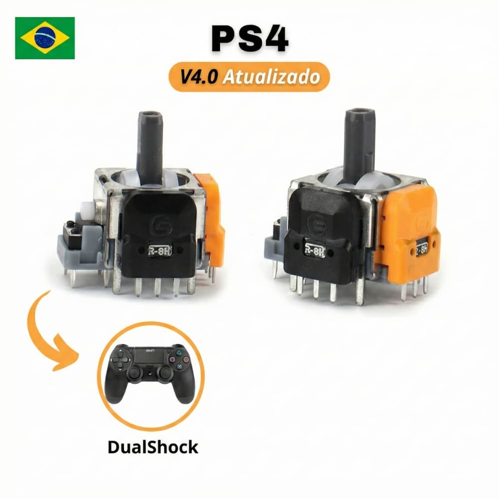 Par Analógico Hall Effect Vídeo Game Controle Ps4 Magnético 3D Joystick Anti Drift Reparo Console