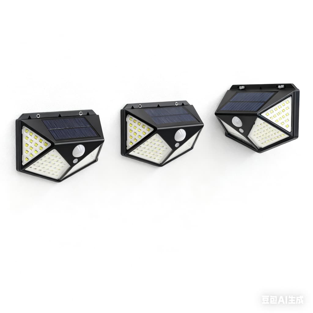 1/2/3 Pcs Luminárias Solares Impermeáveis Prova De Chuva 100 Led Sensor Courtyard Light Promoção