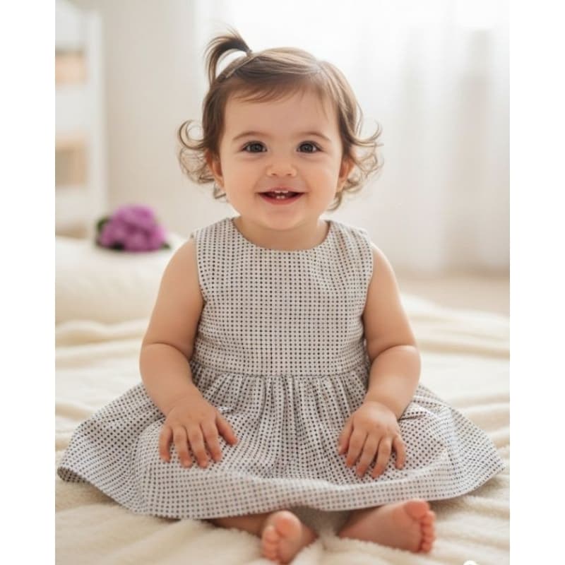 vestido infantil,sem manga , calcinha porta fralda de brinde