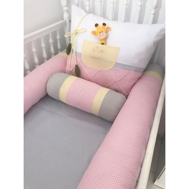 kit berço Safari menina/ enxoval girafinha menina/ kit berço para menina
