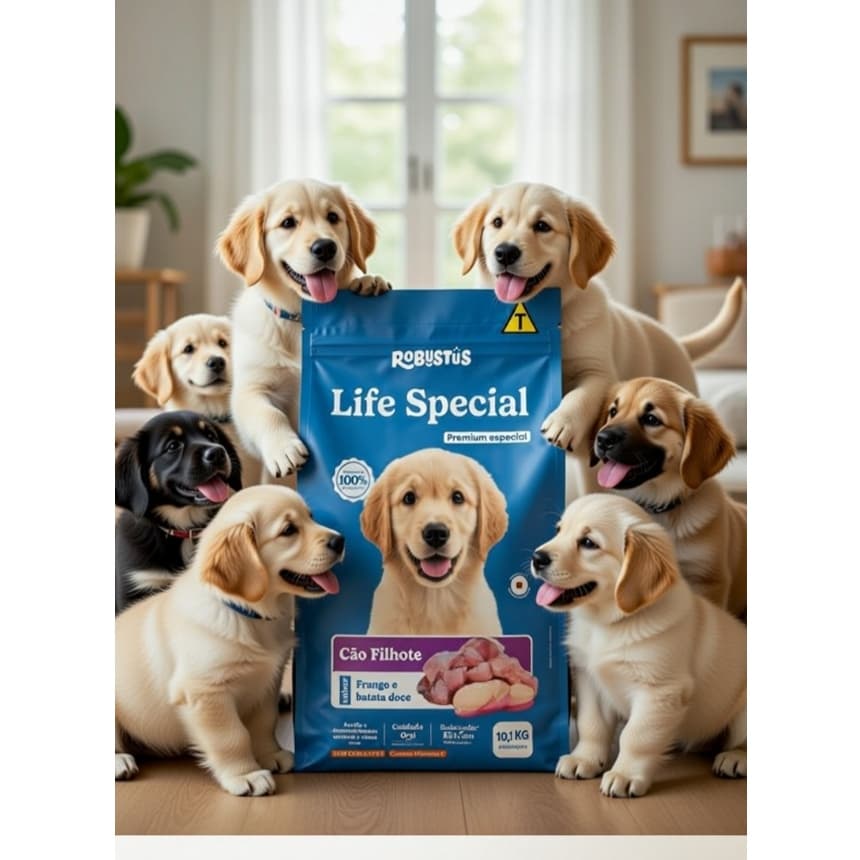 Ração Robustus Life Special Filhote Frango + Batata Doce - Crescimento Saudável + Vitamina C ENVIO RÁPIDO A GRANEL