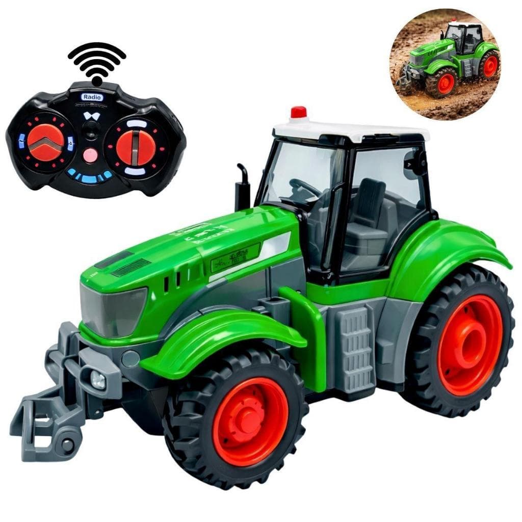 Carrinho Controle Remoto Trator Agricultura Agro Recarregável