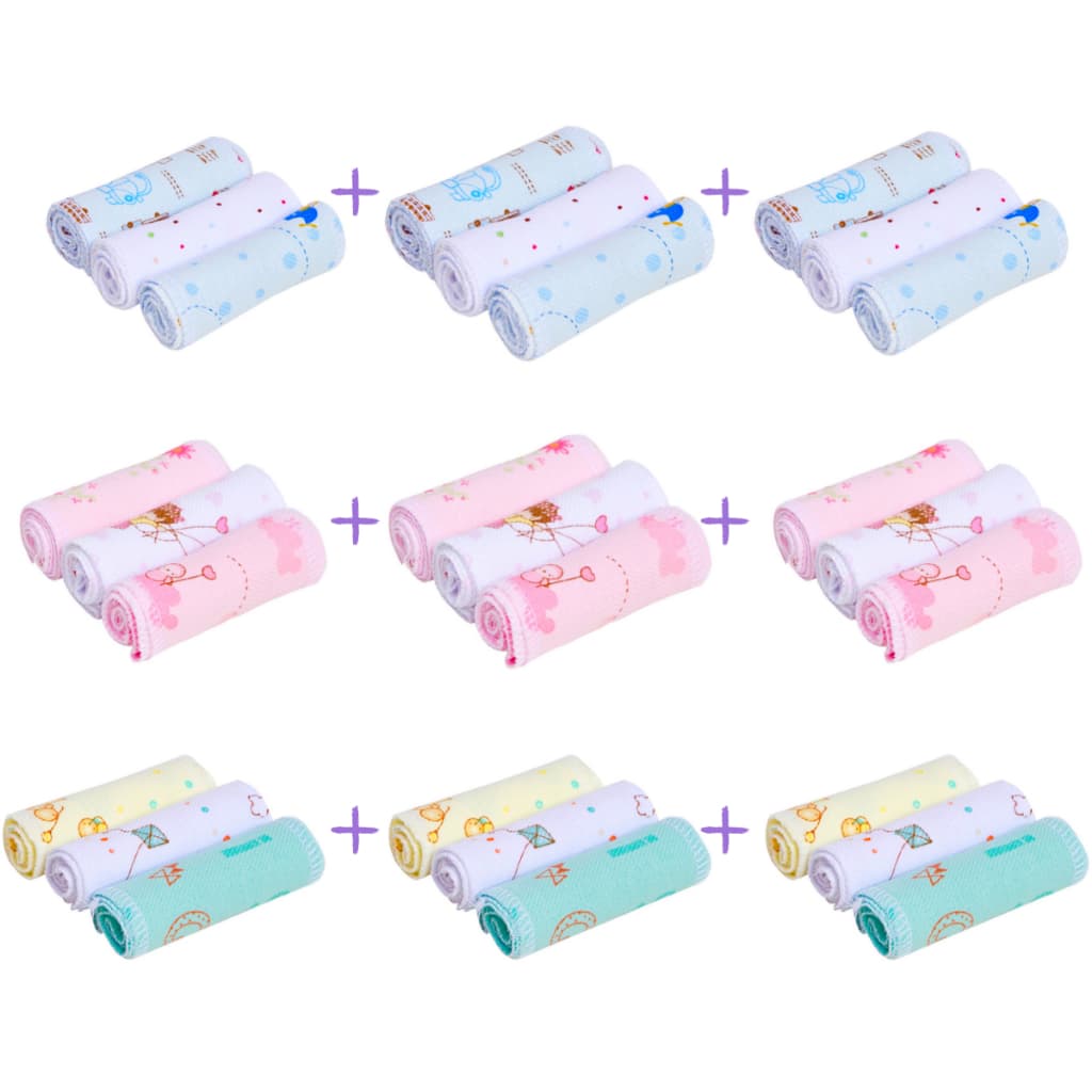 Kit 9 Faixas Umbilicais Para Bebê Papi Recém Nascido 100% Algodão Tamanho Único