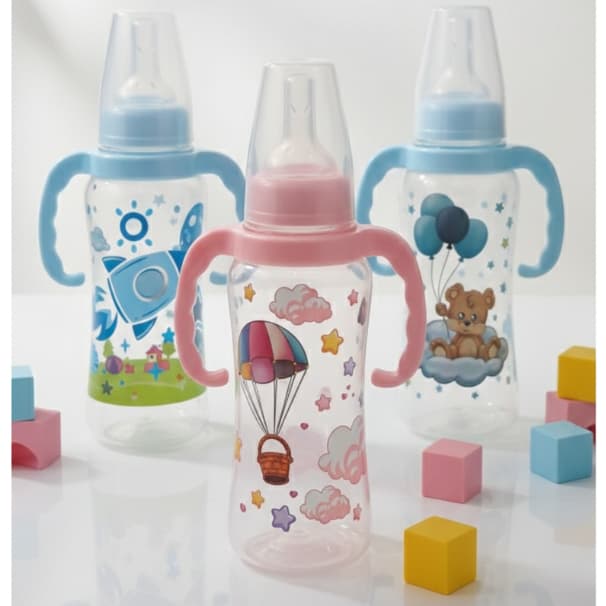 Mamadeira 240ml Murano c/ Alça Bico orto