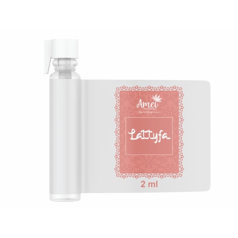 Lattyfa Perfume Feminino Amei Cosméticos 2ml Alta Fixação Essência Importada Parfum