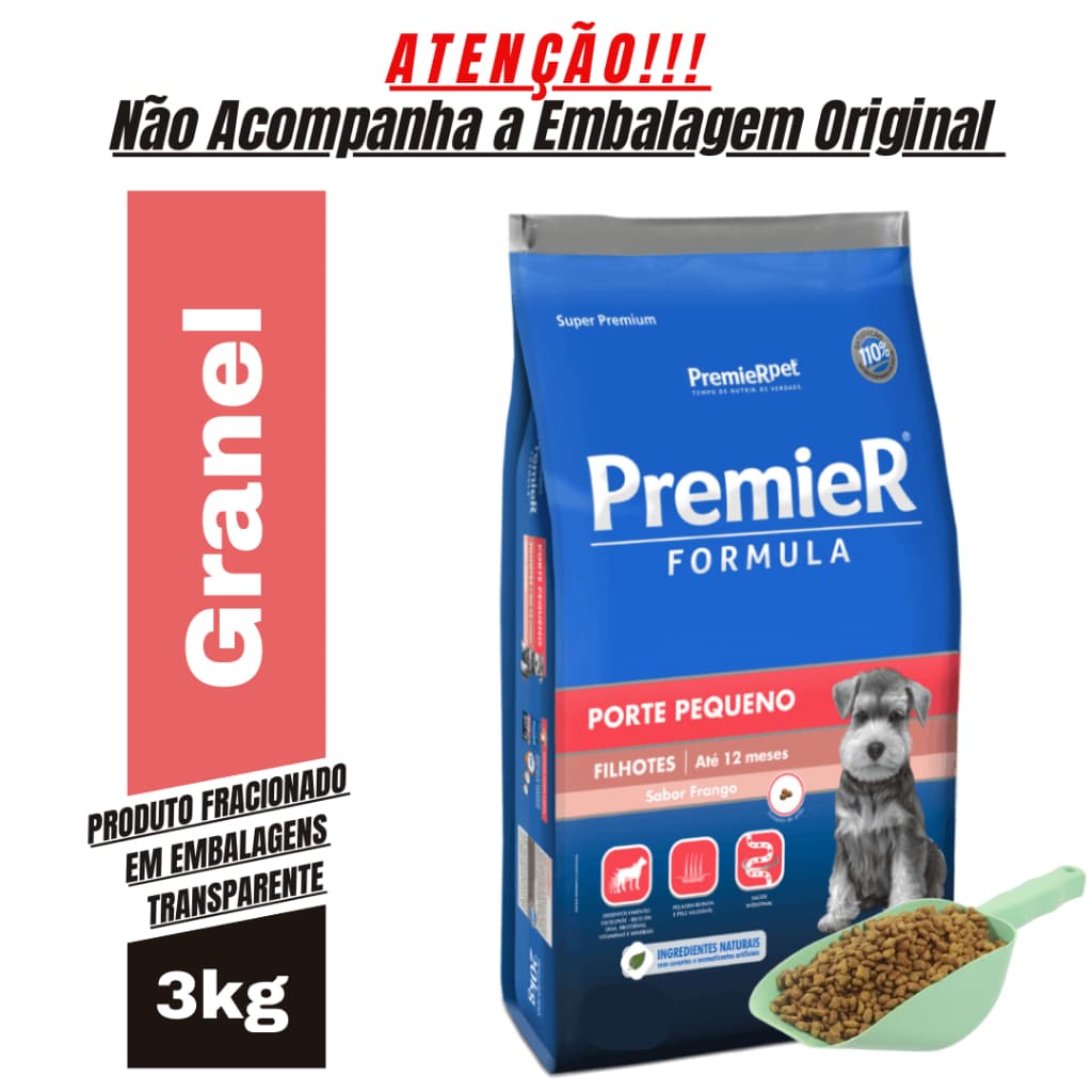 Ração para Cachorro Premier Pet Cães Filhotes Raças Pequenas 3Kg