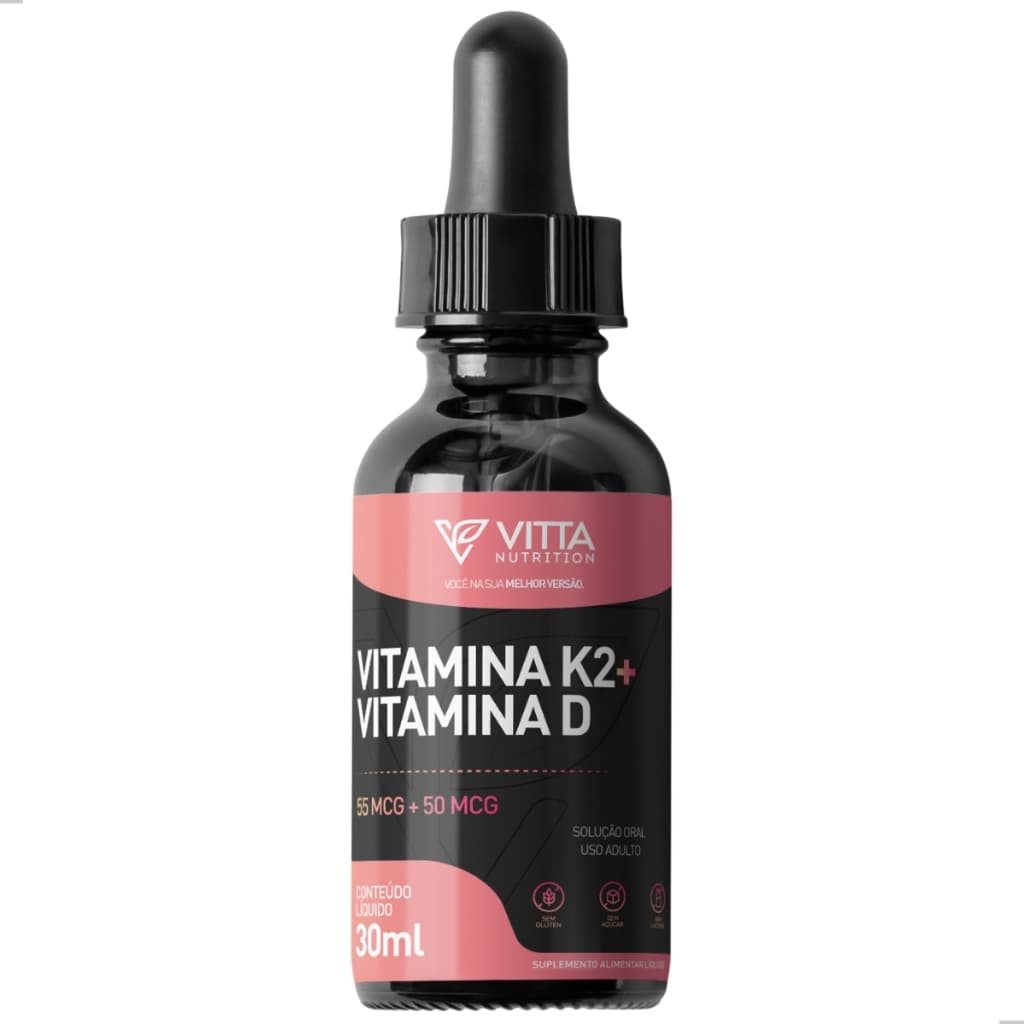 Vitamina D3 2000UI Com Vitamina K2 MK7 Vitamina D3 E K2 em Gotas 30ml Menaquinona-7